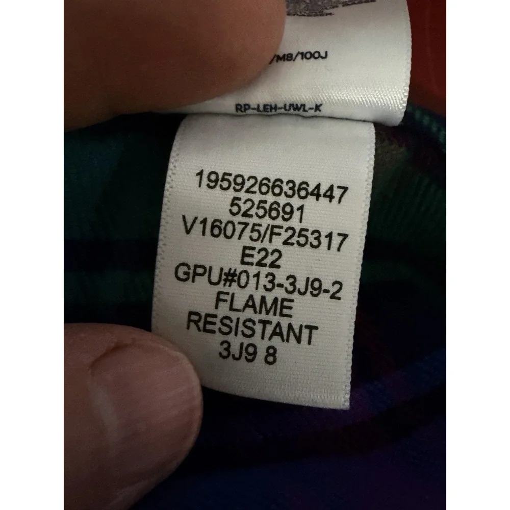 Lands End Plaid Flannel Nightgown Girls Size 8 Blue Green Tartan Holiday Classic